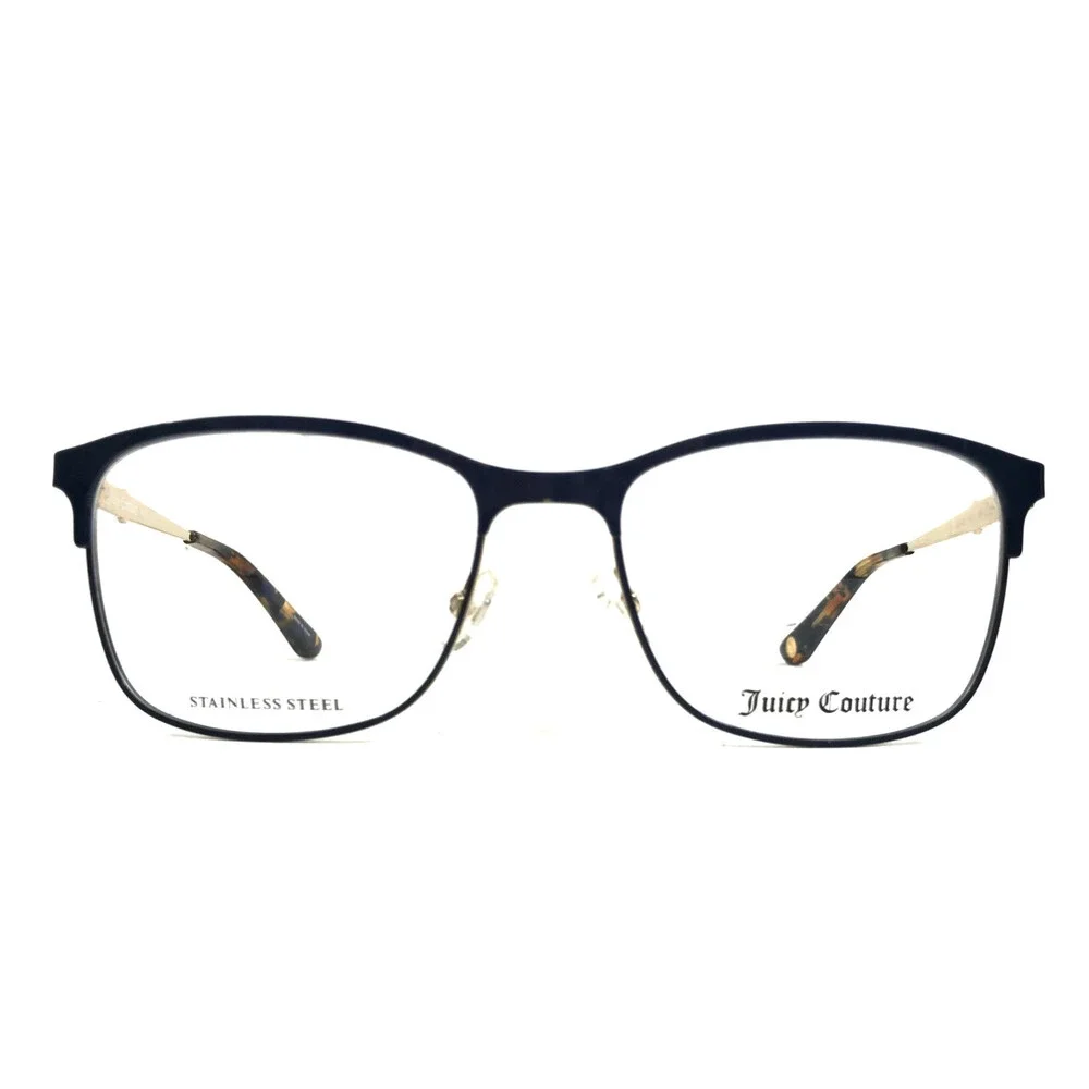 Juicy Couture Eyeglasses Frames JU168 KY2 Blue Gold Square Full Rim 52-17-135